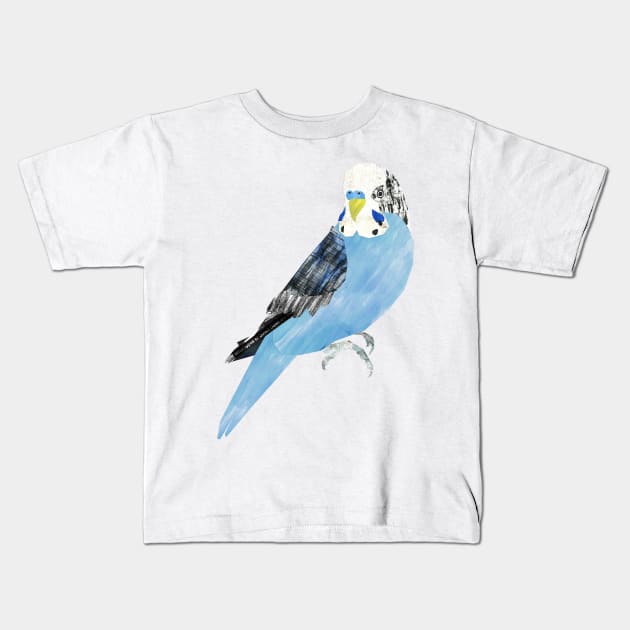 Budgerigar Kids T-Shirt by Babban Gaelg